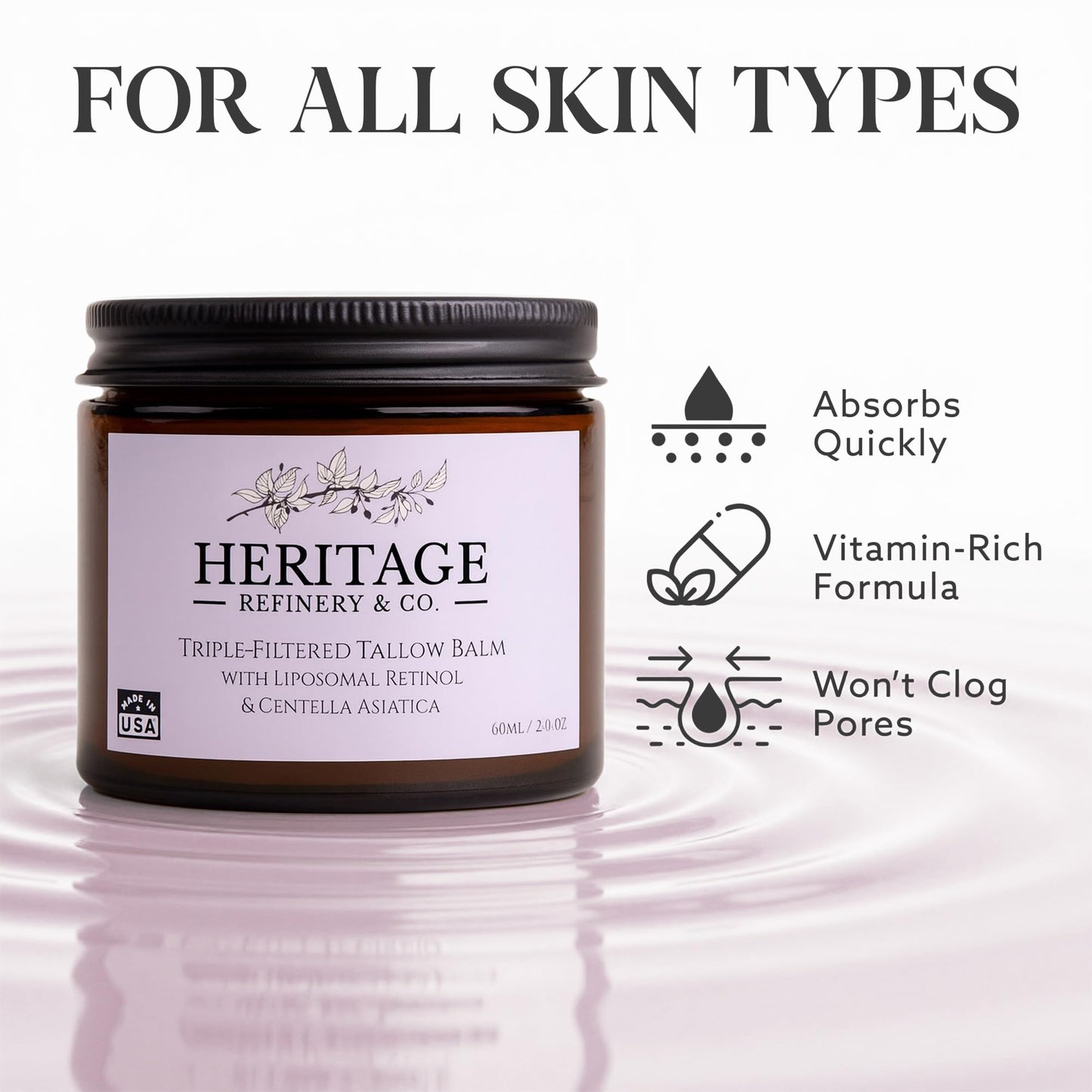 Whipped Tallow Balm with Retinol & Centella Aciatica