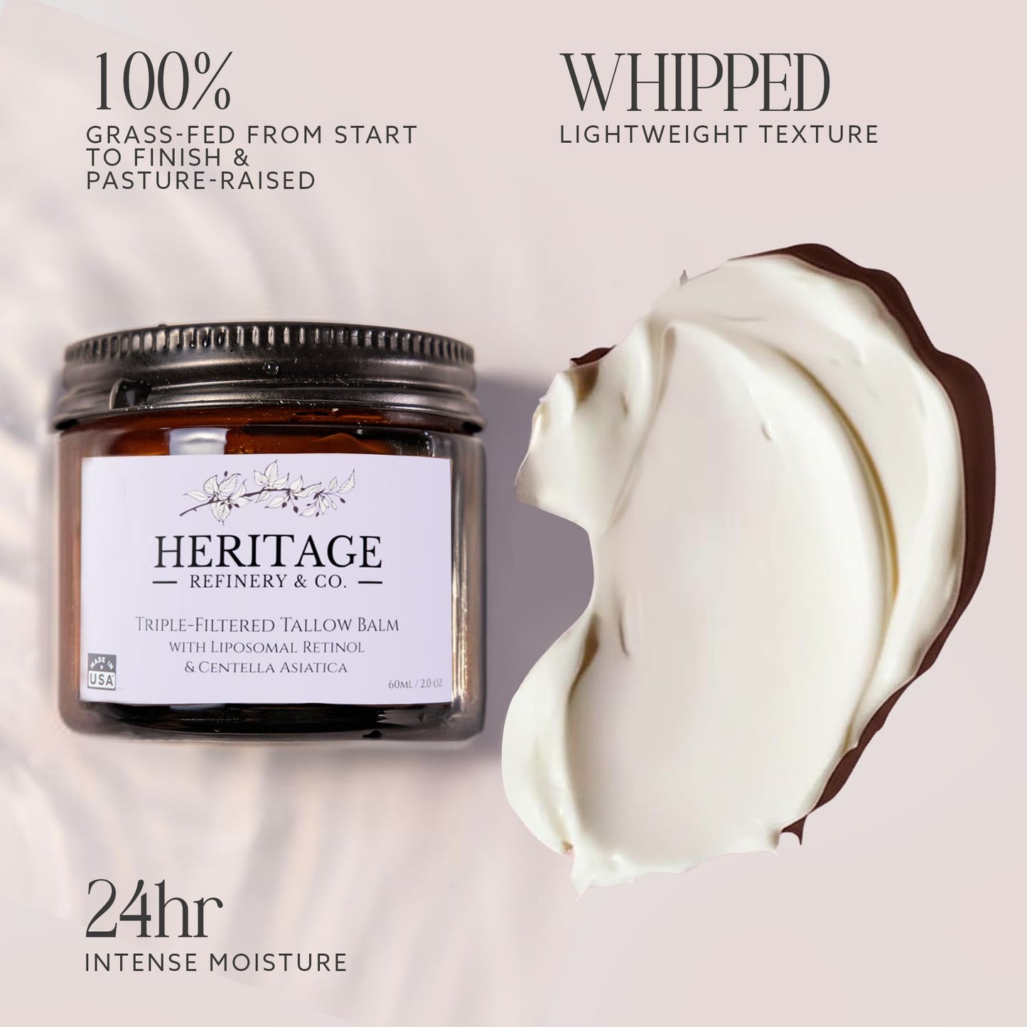 Whipped Tallow Balm with Retinol & Centella Aciatica
